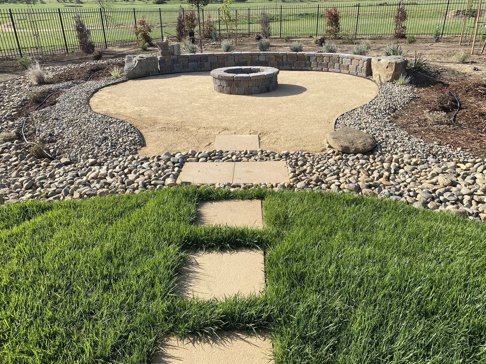 hardscaping fireplace