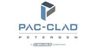 Logo for PAC-CLAD Petersen, a Carlisle company, featuring a blue and gray geometric icon above the company name.
