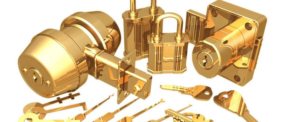 Brass locks and keys