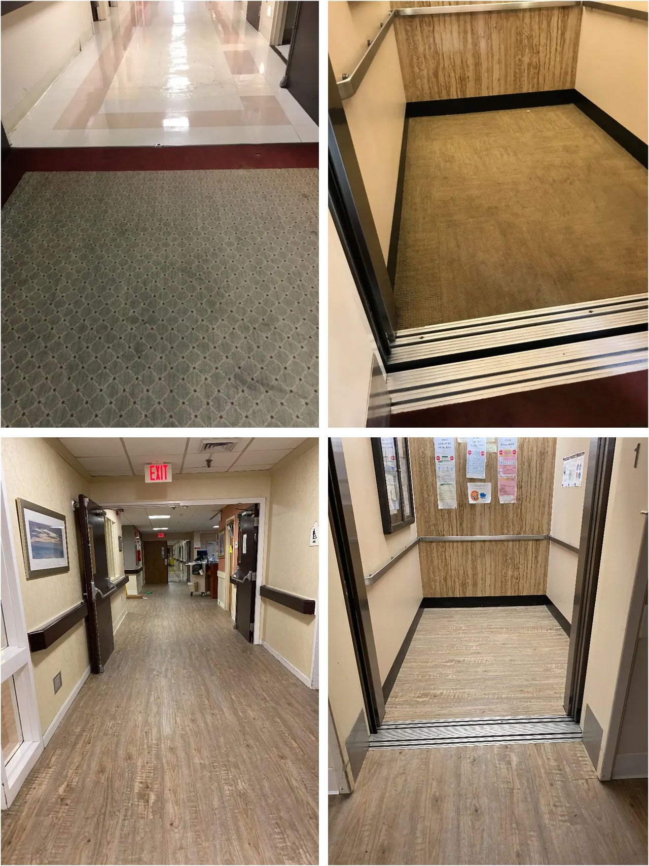 Before and after floor covering