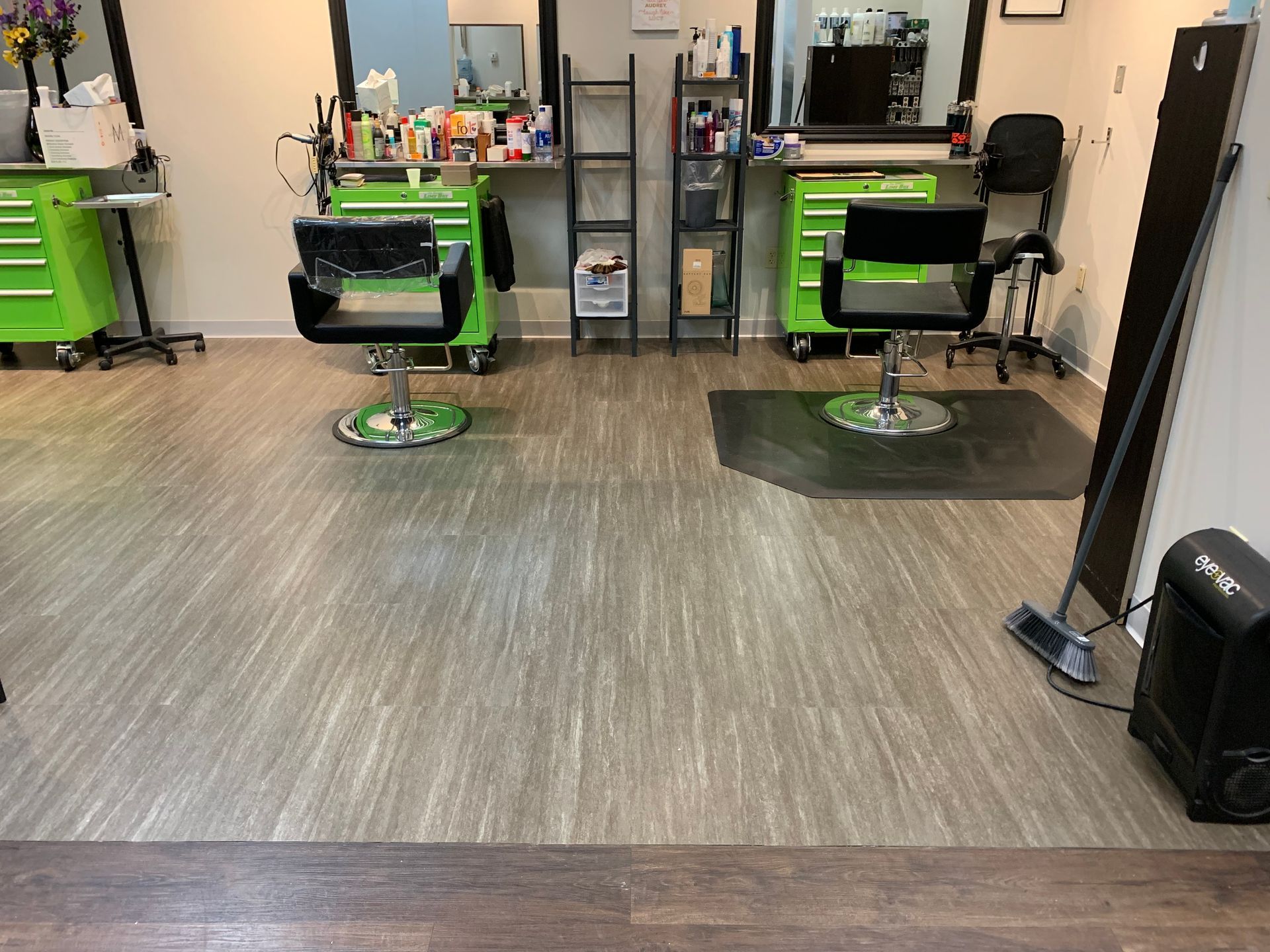 Hair salon flooring - After