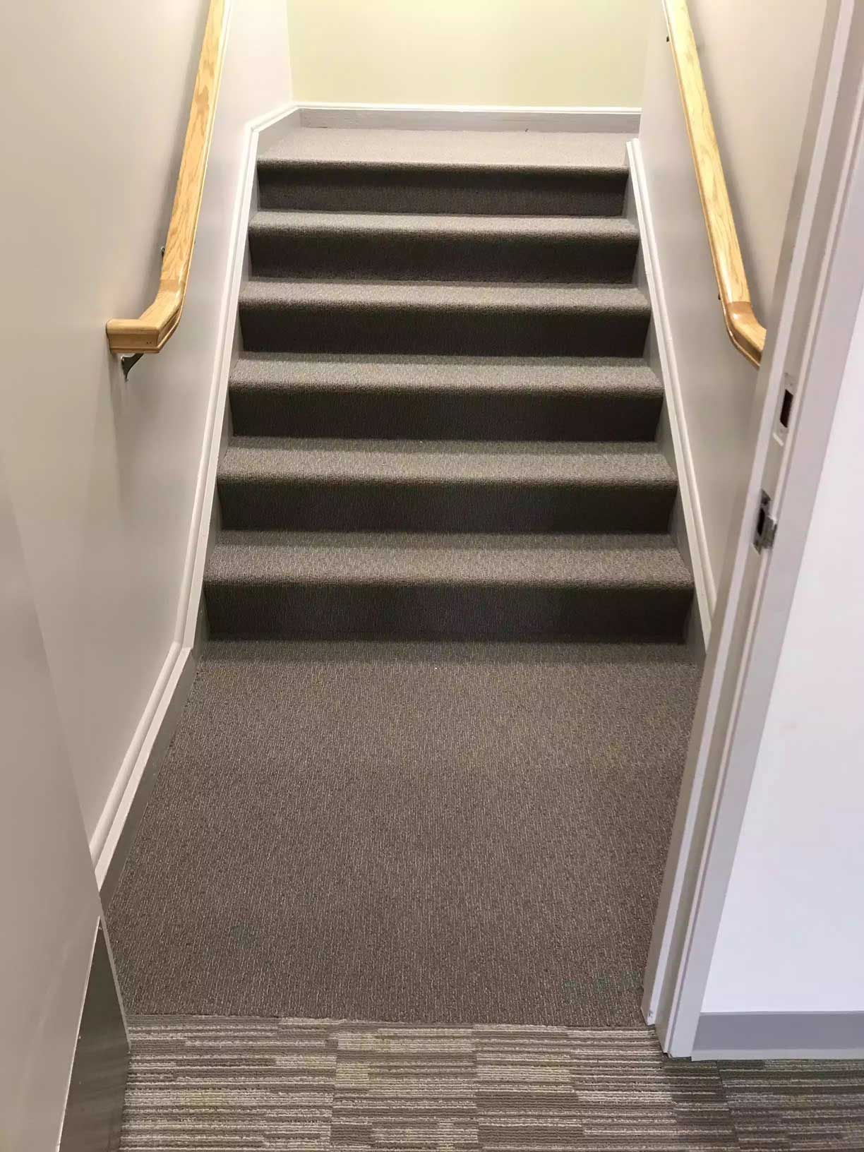carpeted stairs