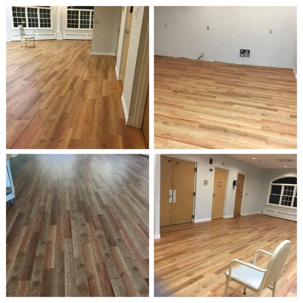 Before and after floor covering