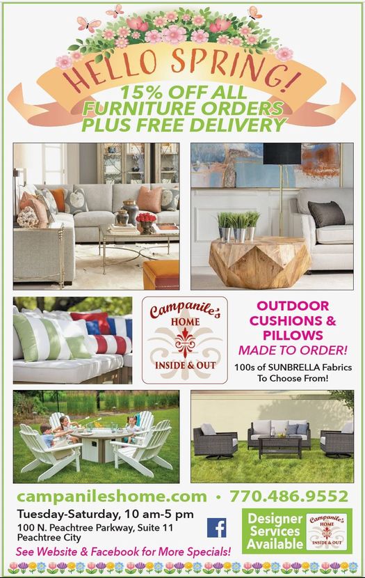 patio sets on floor now come by and preview pre season pricing and free delivery flyer