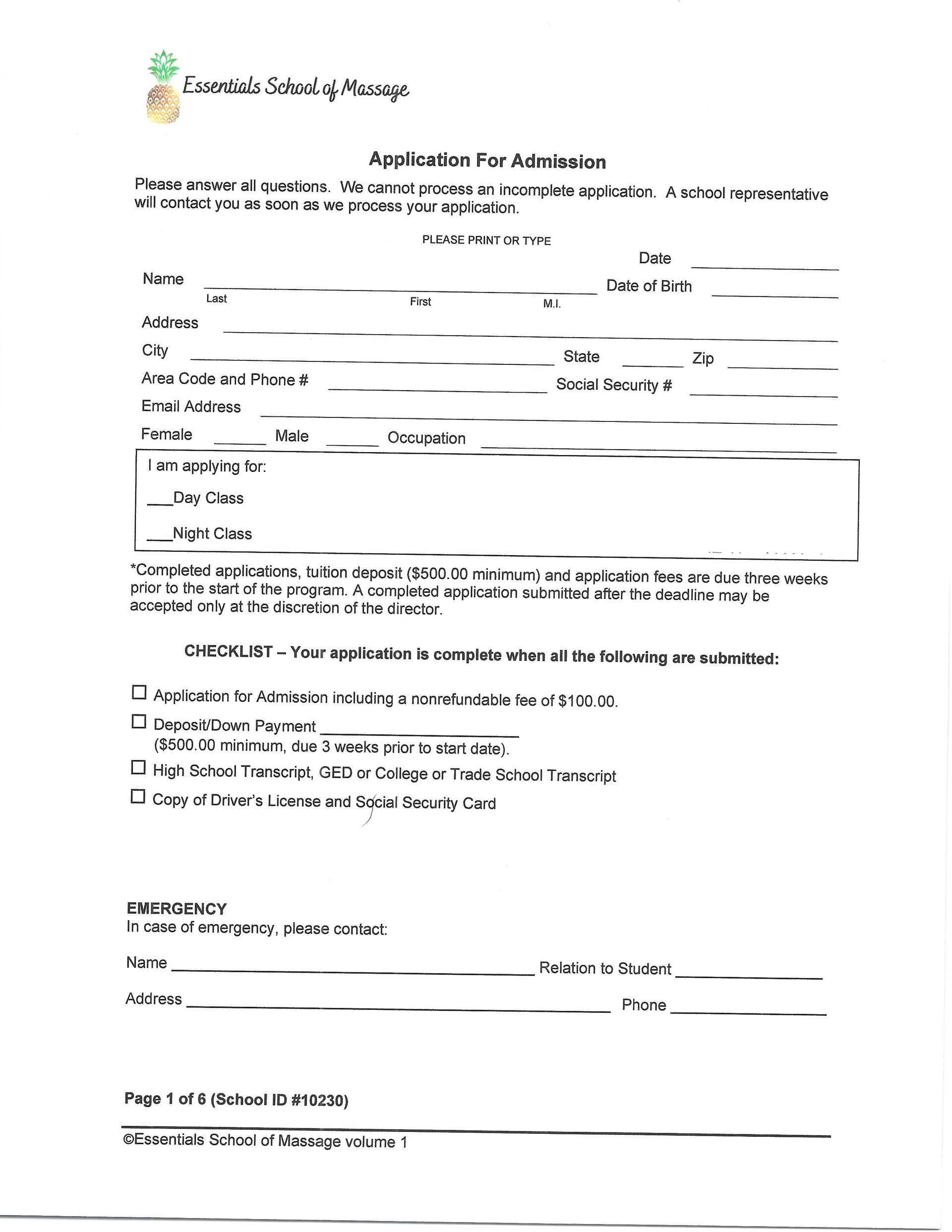 Application and Enrollment Agreement 2025 Application and Enrollment Agreement 2025