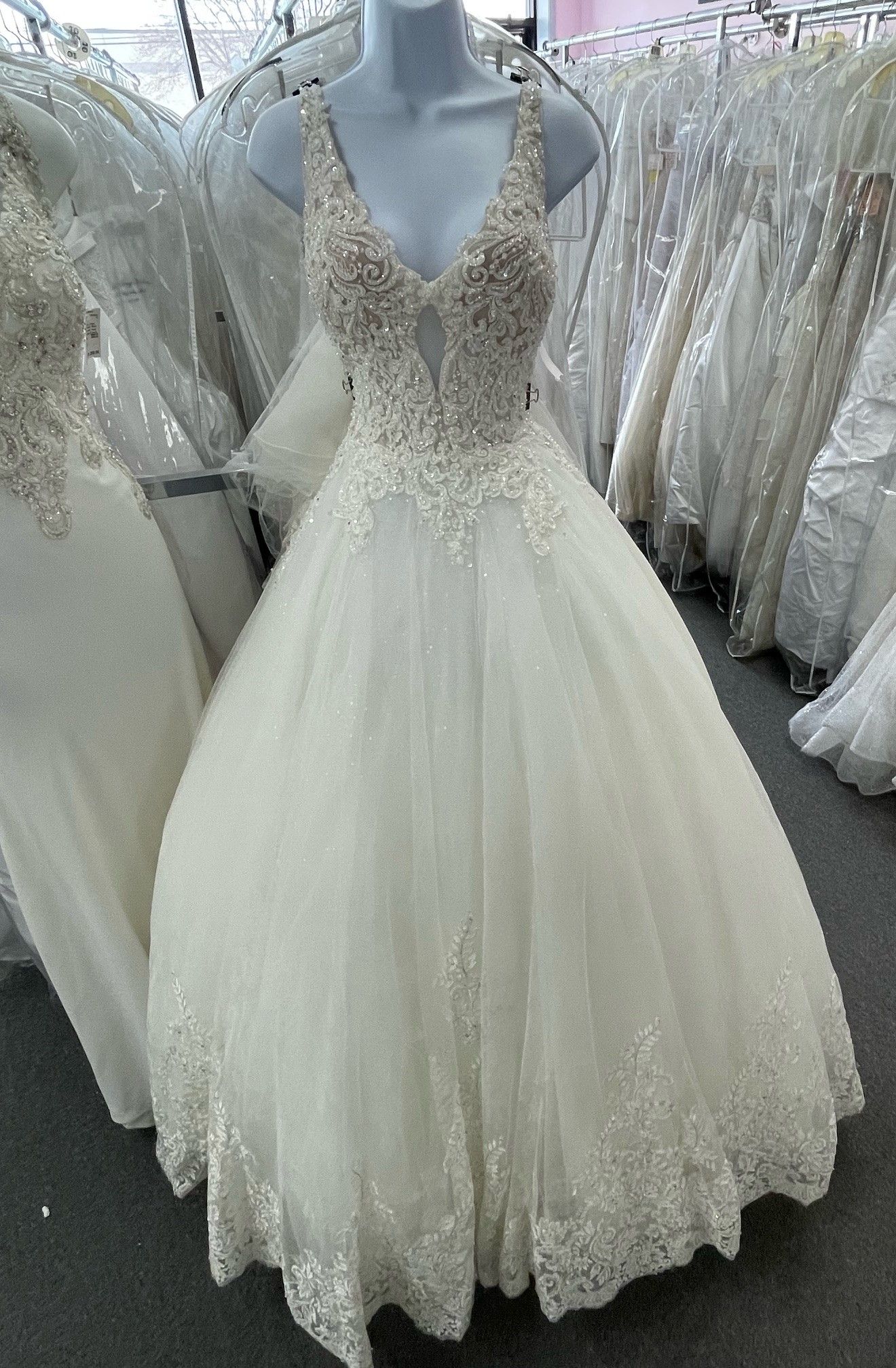 Wedding dress close up