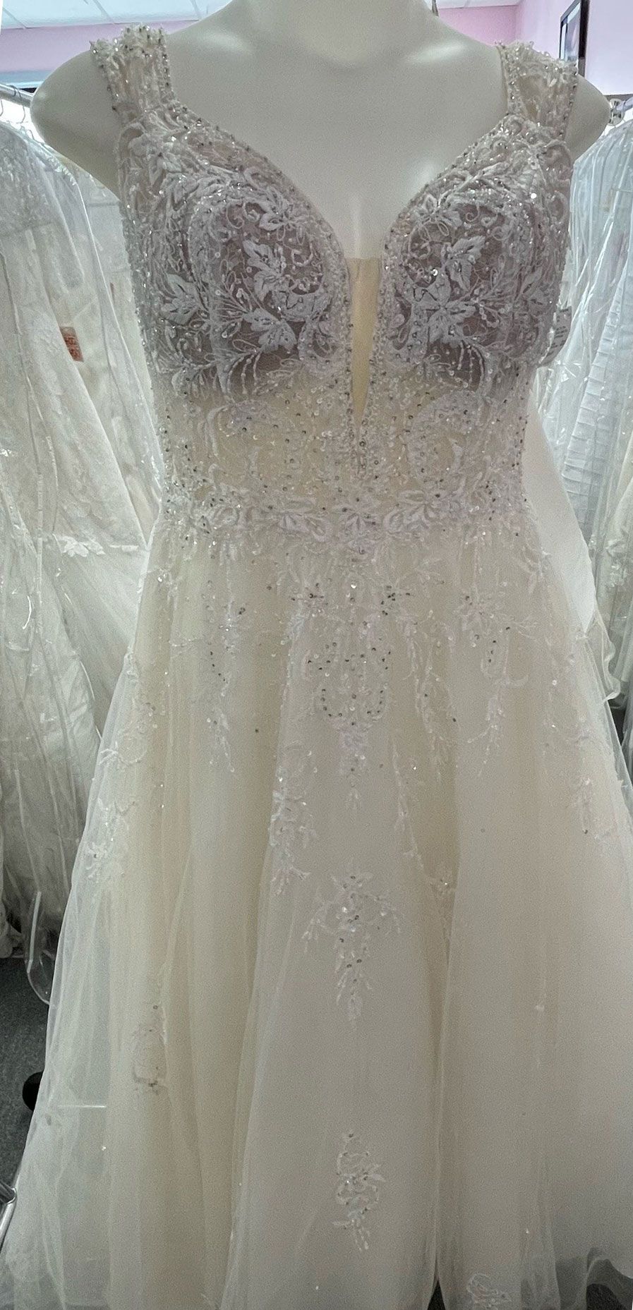 Bridal dress close up