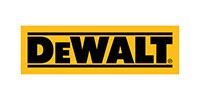 DeWalt logo in black text on a yellow rectangular background