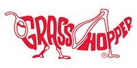 Red “GRASSHOPPER” logo with a grasshopper forming the letters on a white background