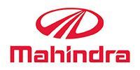 Mahindra logo in red on a white background