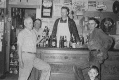 Local Patrons Drinking at the Bar