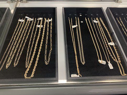Gold necklaces