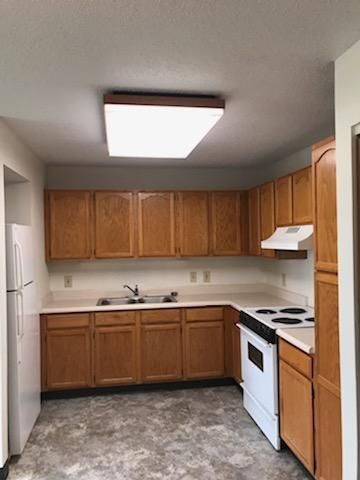 kitchen with wooden cabinets