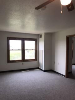 empty room with big window