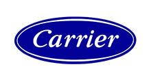 Carrier logo: White text