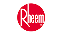 Rheem logo: white text
