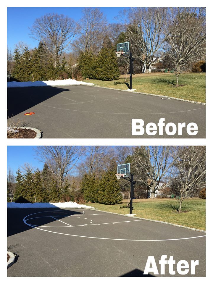 Before and After Basketball Court