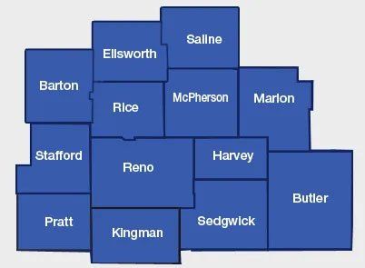Hutch Improvement Homeworks Service Area Map