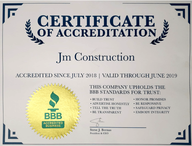 Certification of accreditation