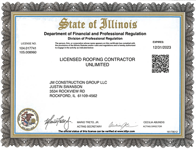 Certification of accreditation