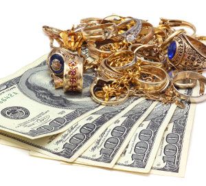 Jewelries on monetary bills