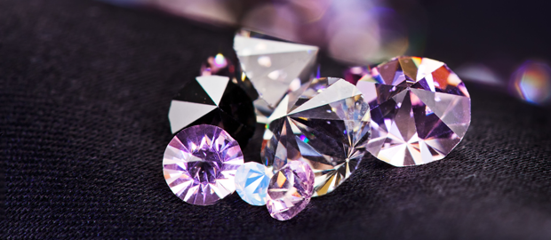 group of diamonds of different sizes