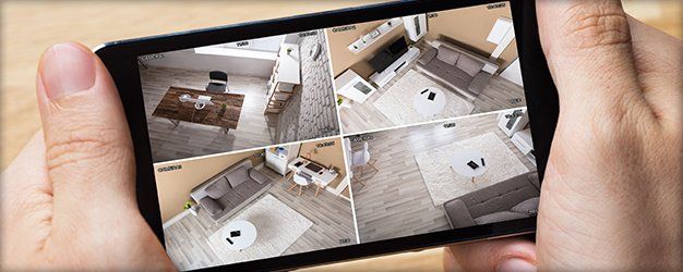 Viewing security cameras with mobile phone