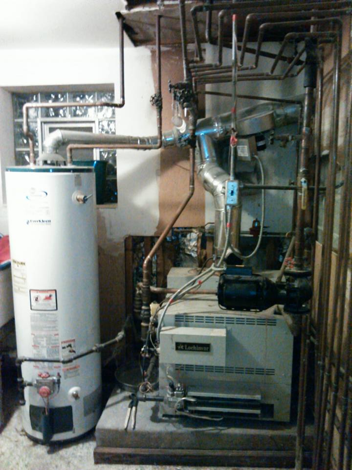 furnace and water heater installed