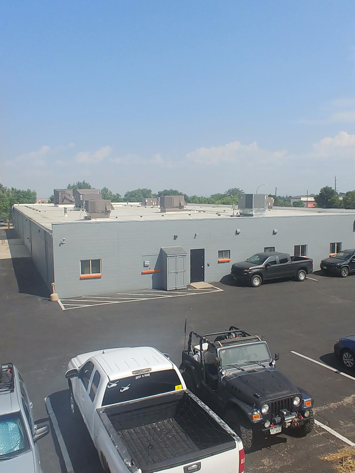 newly-painted commercial structure