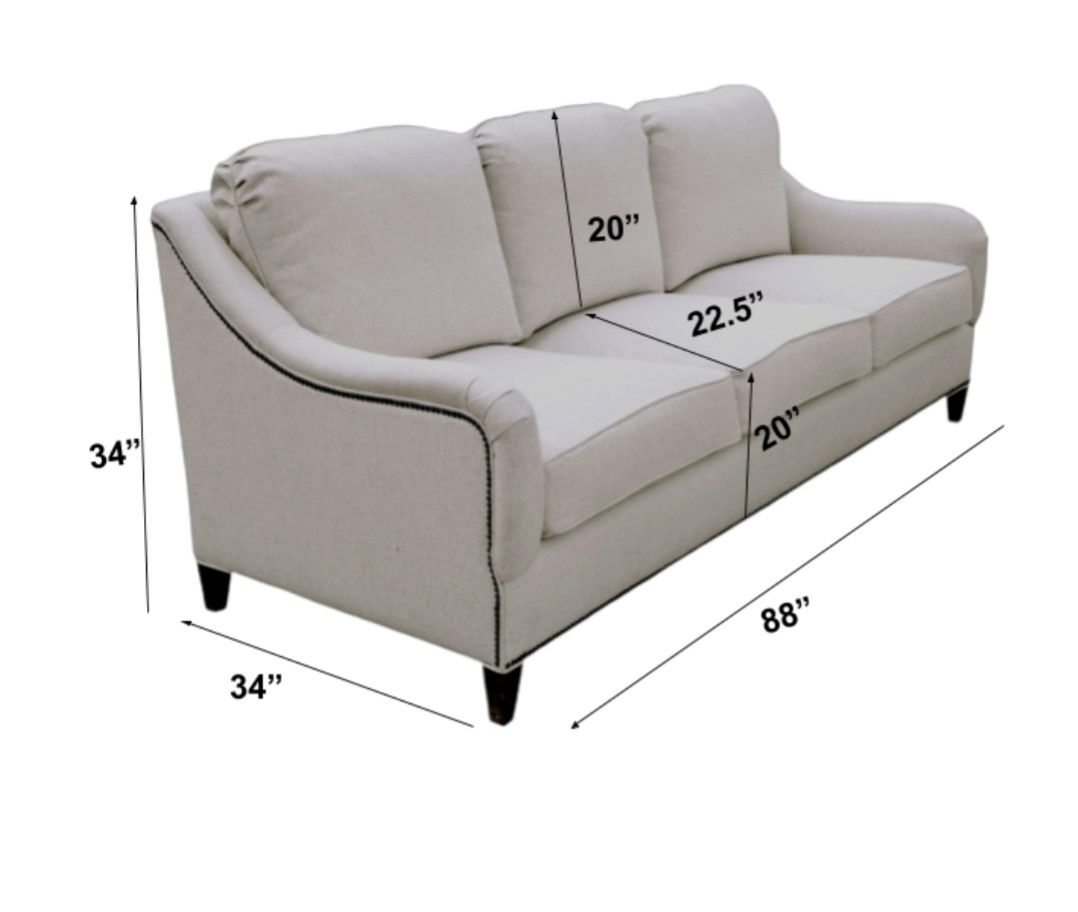 Traditional transitional custom sofa couch furniture made in usa