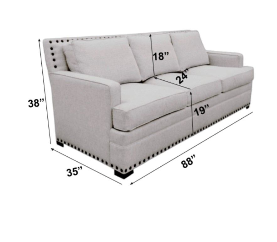 White traditional transitional custom sofa