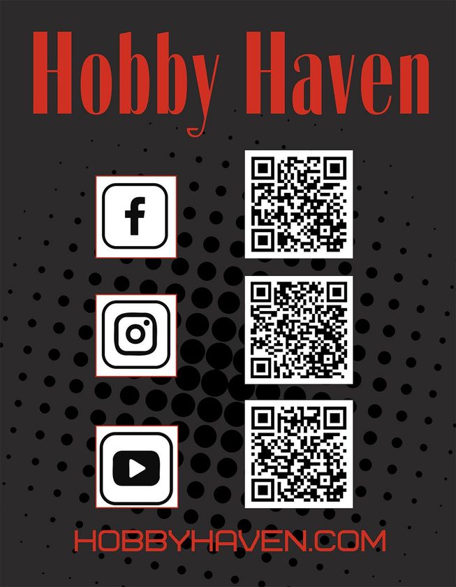 Hobby Haven social QR codes