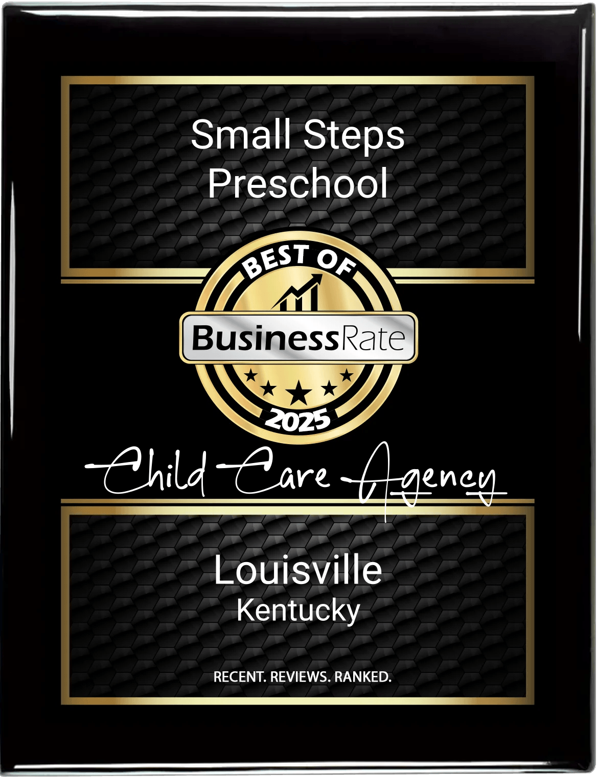 Plaque for Small Steps Preschool: 