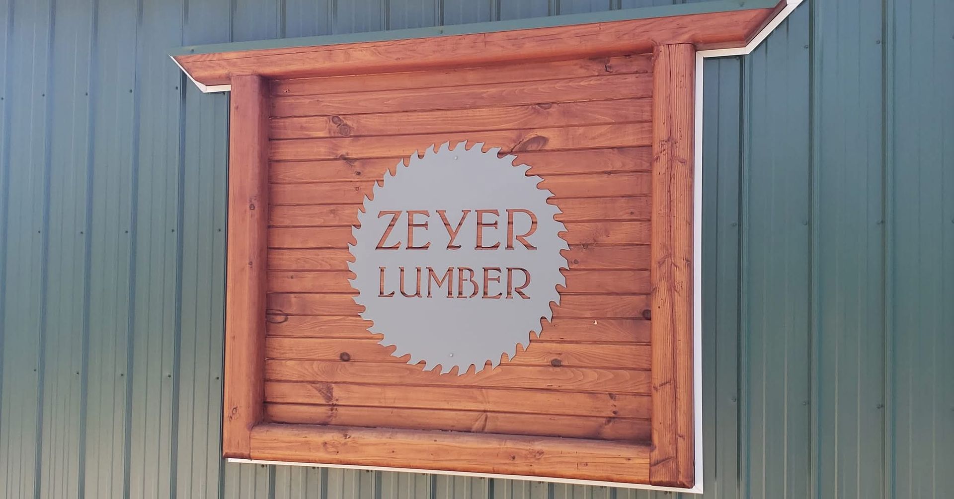 A wooden sign with 