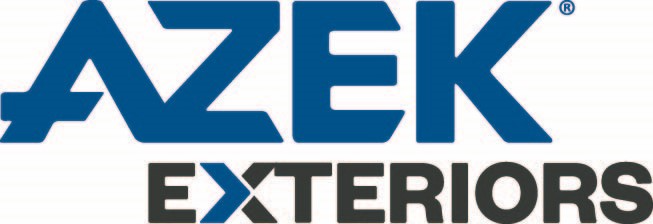Azek Exteriors logo with blue text