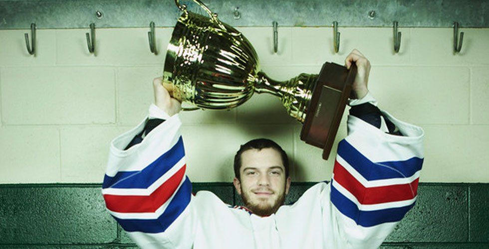 Sportsman holding a trophy