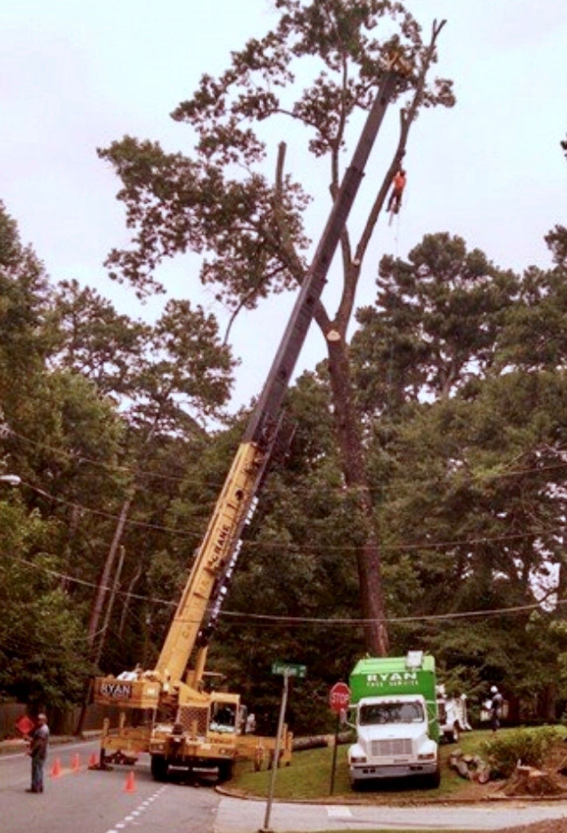 A crane with the word lynx on it
