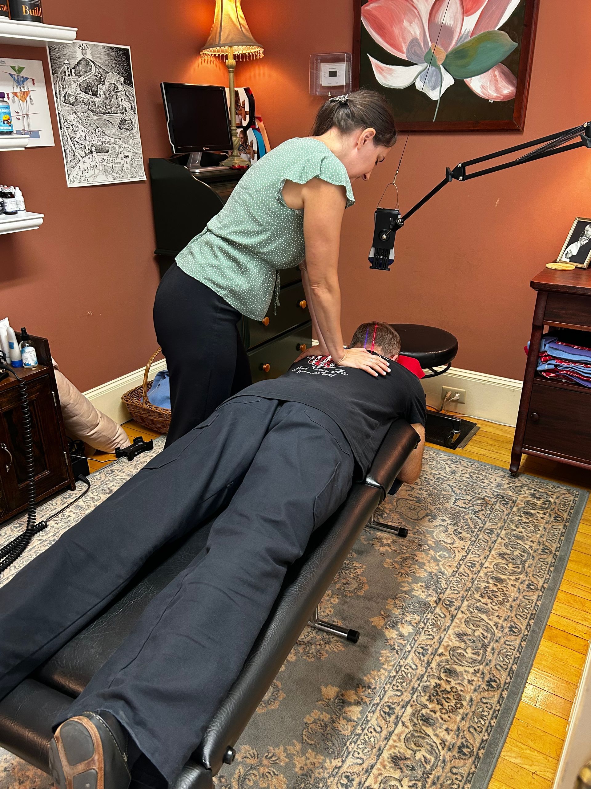 Whole body chiropractic adjustment