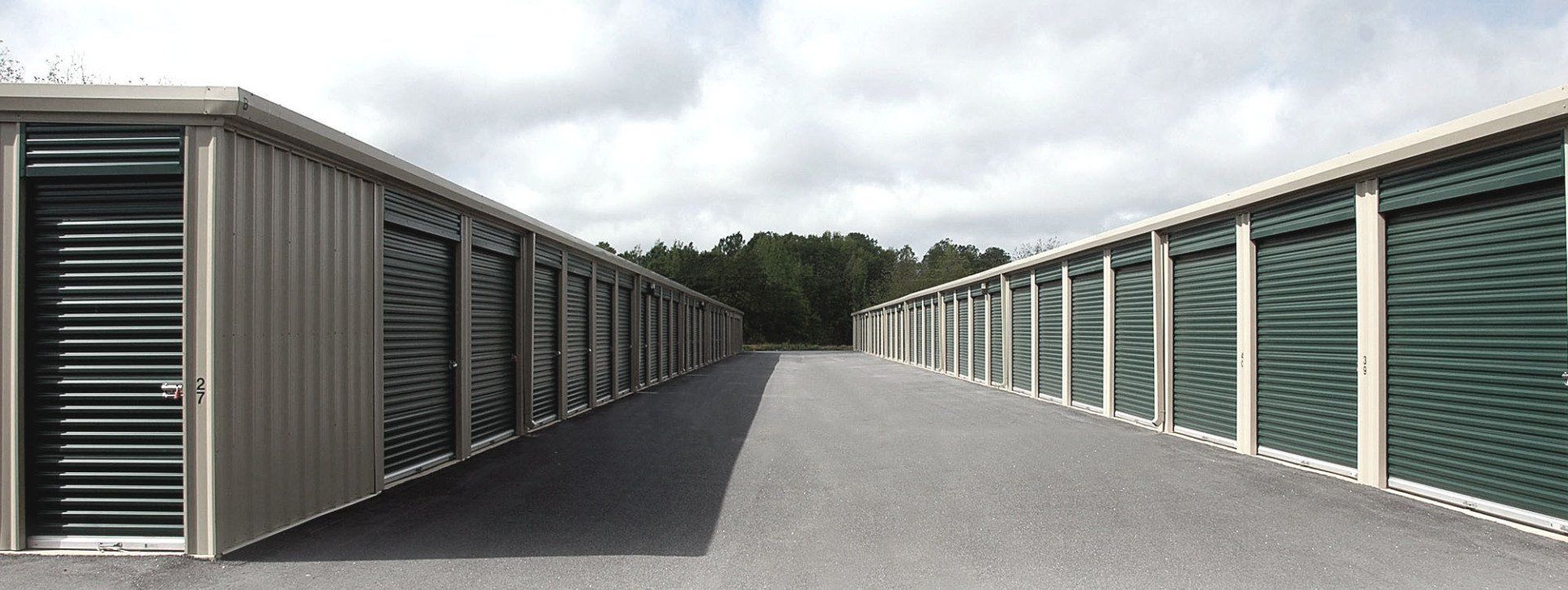 Row of commercial storage