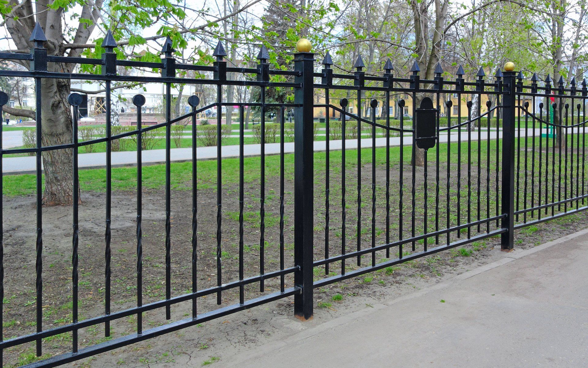 Wrought iron fence