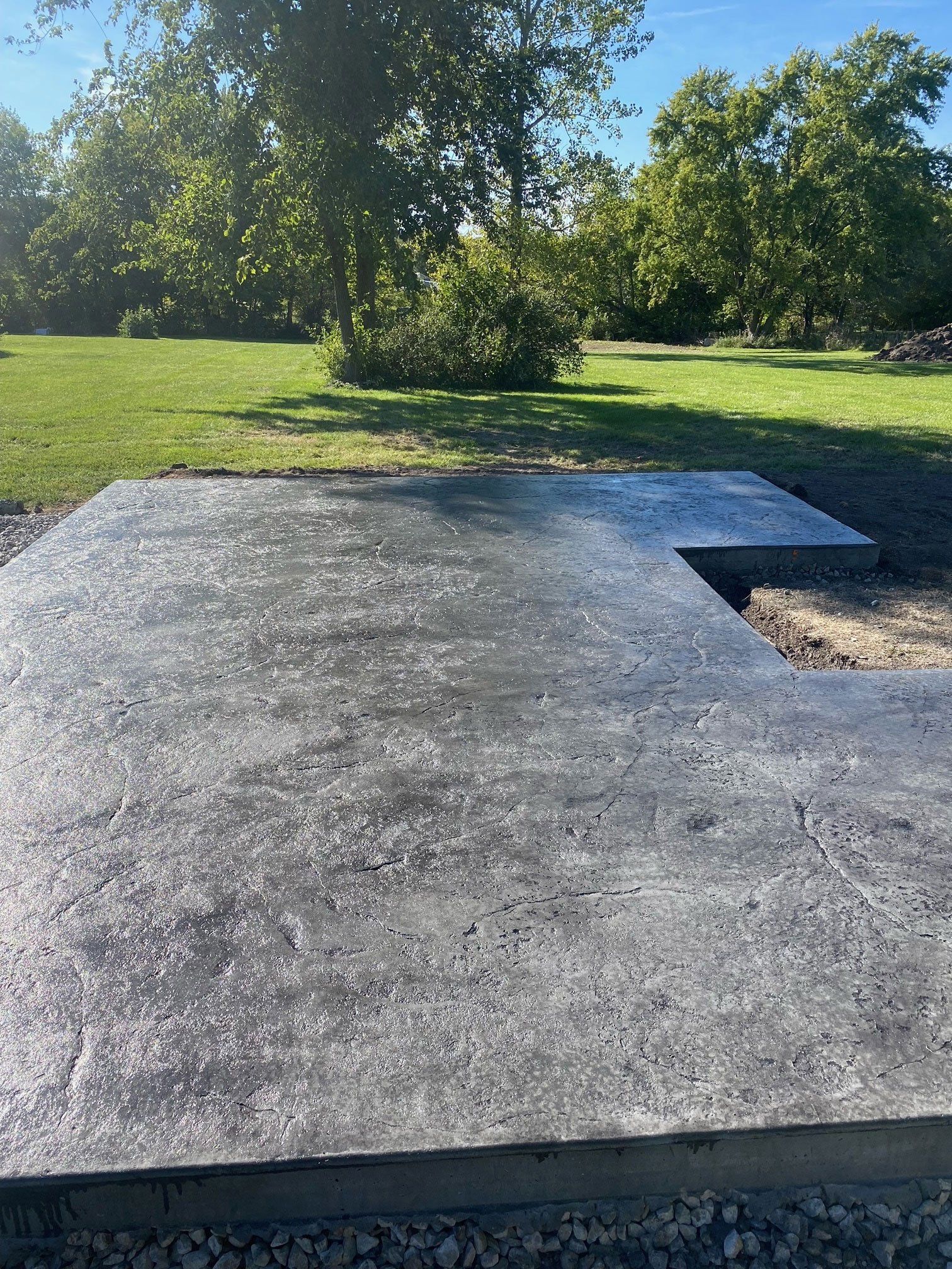 Outdoor concrete work