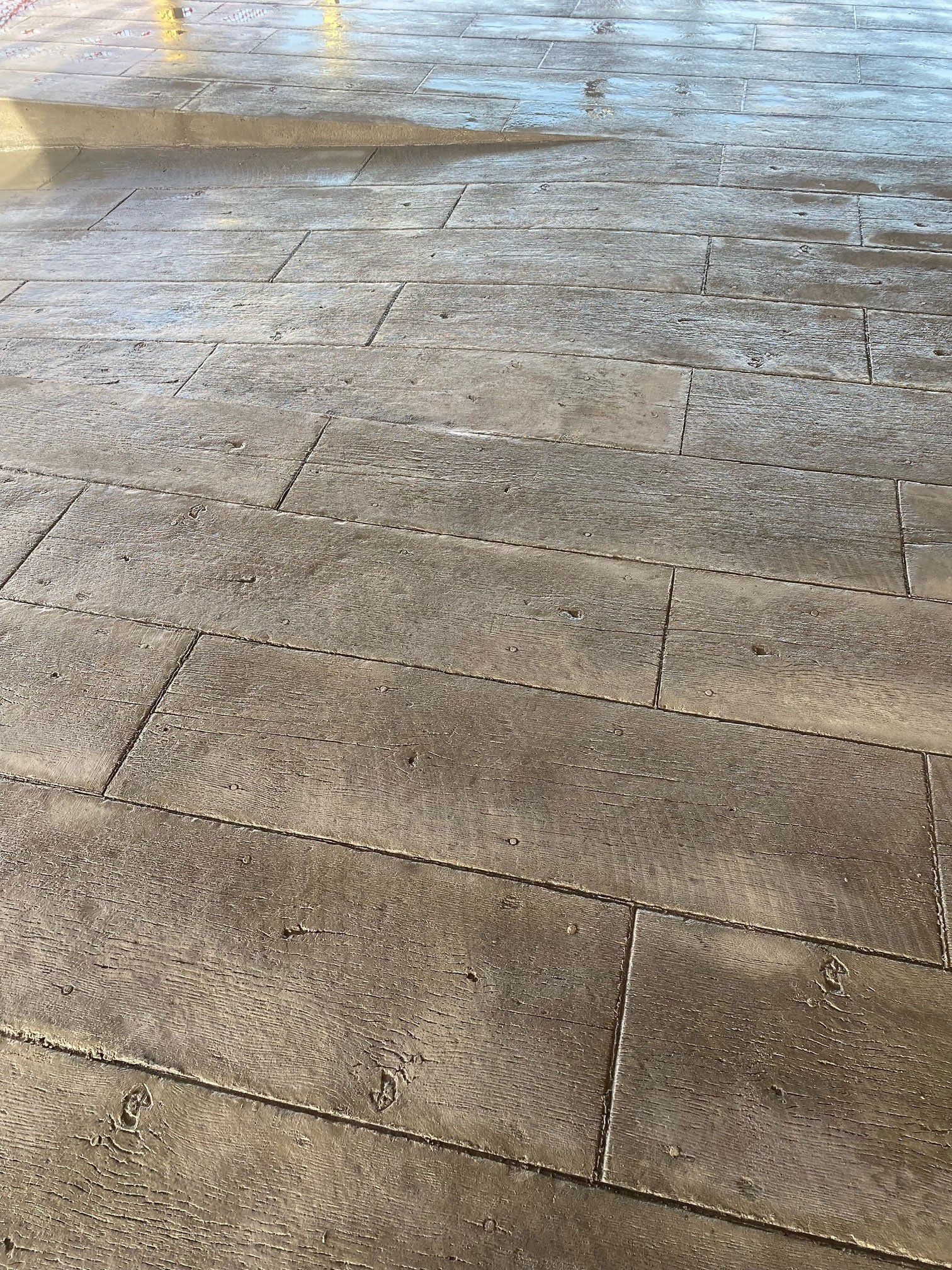 Finished concrete flooring work