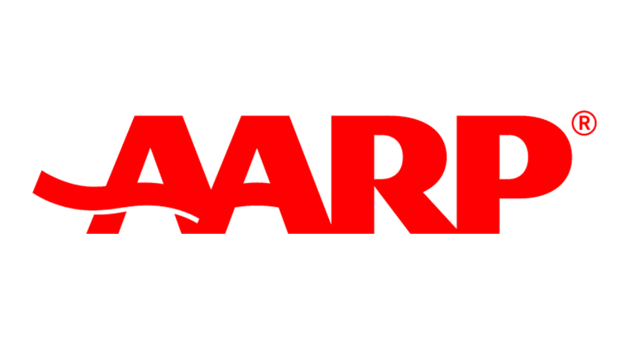 Red AARP logo on a white background