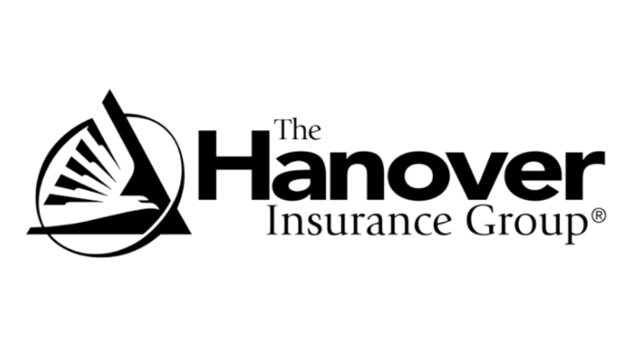 The Hanover Insurance Group logo in black and gray with a stylized sailboat icon