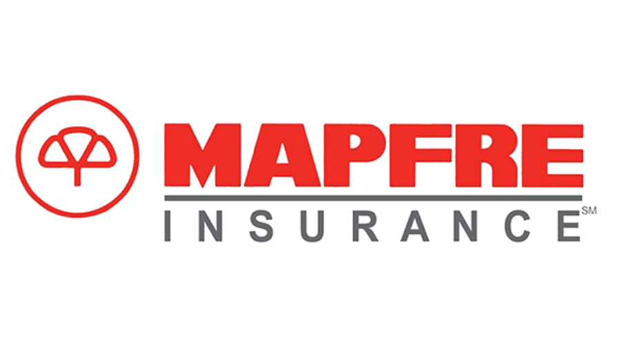 MAPFRE Insurance logo with red emblem and wordmark on a white background
