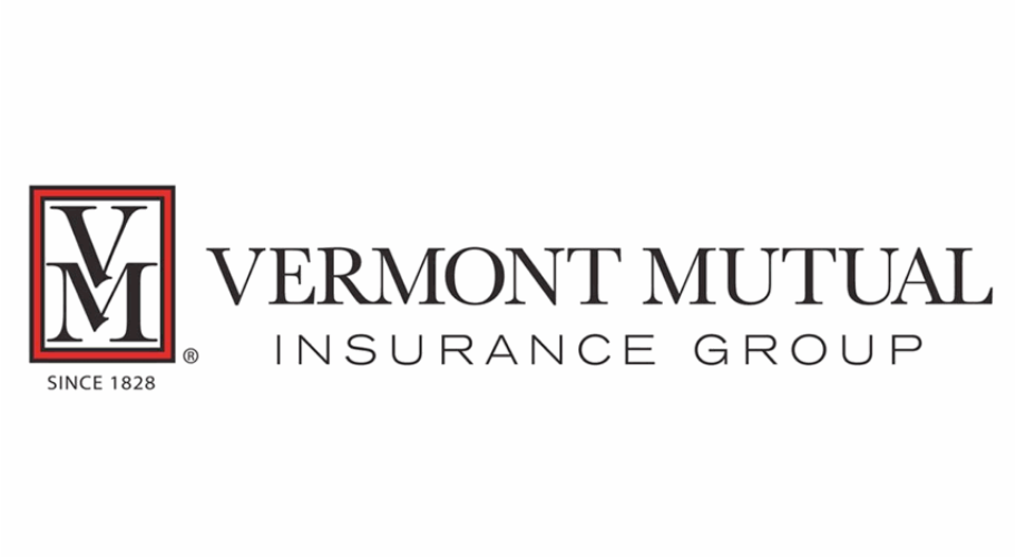 Vermont Mutual Insurance Group logo in maroon and gray with stylized VM icon and text