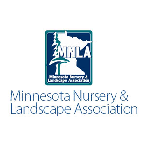 Logo for the Minnesota Nursery & Landscape Association featuring the state outline with a tree and the text MNLA.