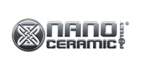 Logo for Nano Ceramic Protect: a silver circular emblem with interwoven lines, “NANO CERAMIC” in silver block letters.