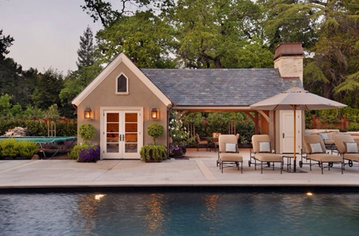 house and swimming pool