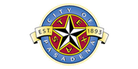 The city of pasadena logo is a texas star in a circle.
